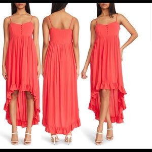 BB Dakota by Steve Madden Ruffle High/low Hem Dress size XS (has a flaw)